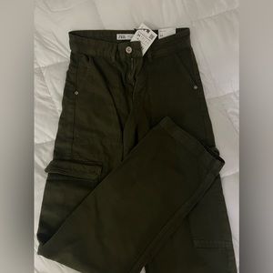 Zara Cargo Green Cargo Pant! NEW WT